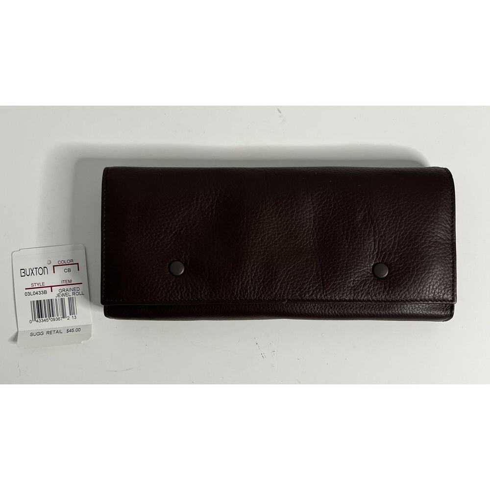 Vintage New Buxton Wallet Large, Snap Brown Leather, Great for Anyone